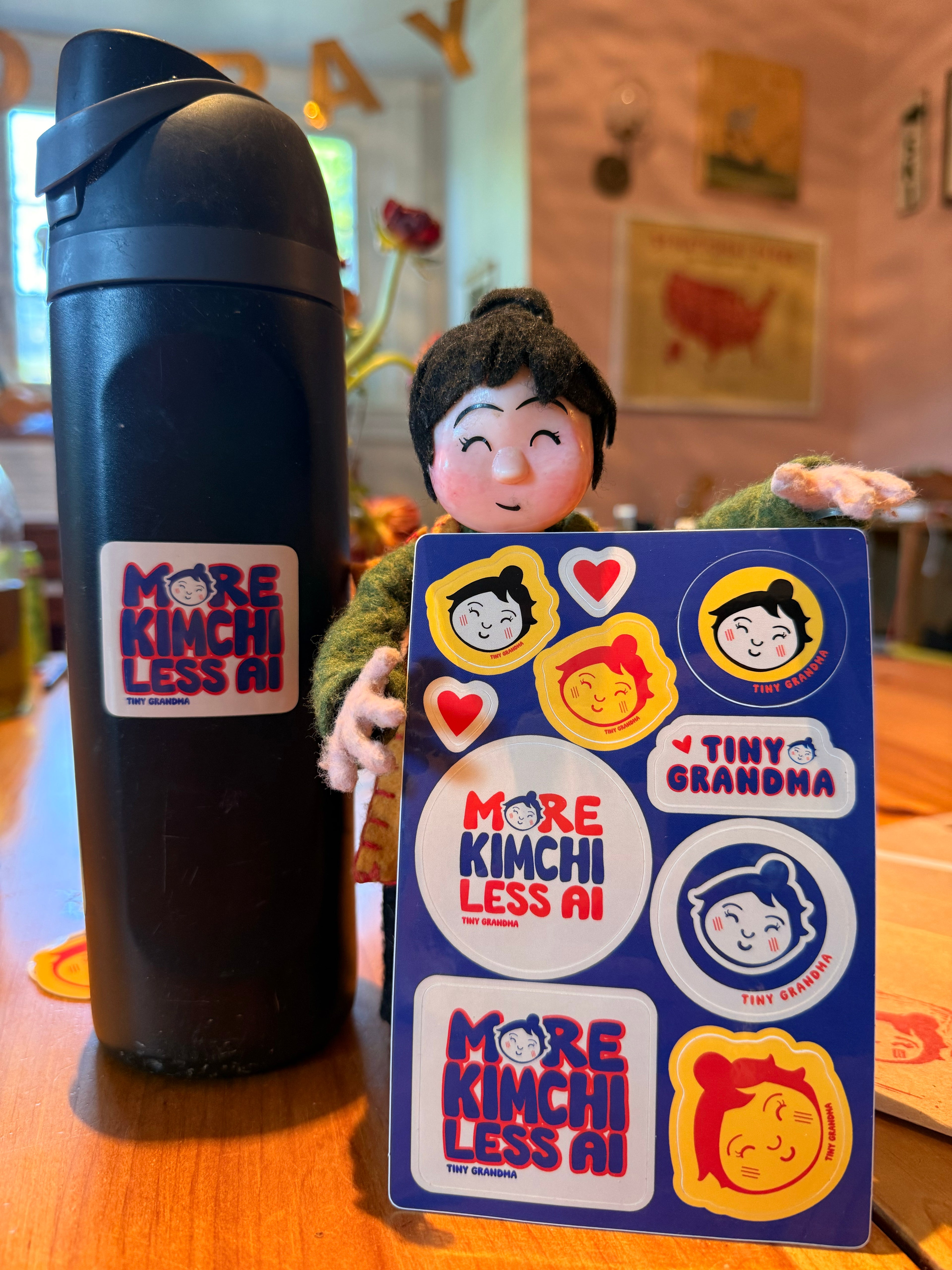 More Kimchi Less AI sticker Sheet