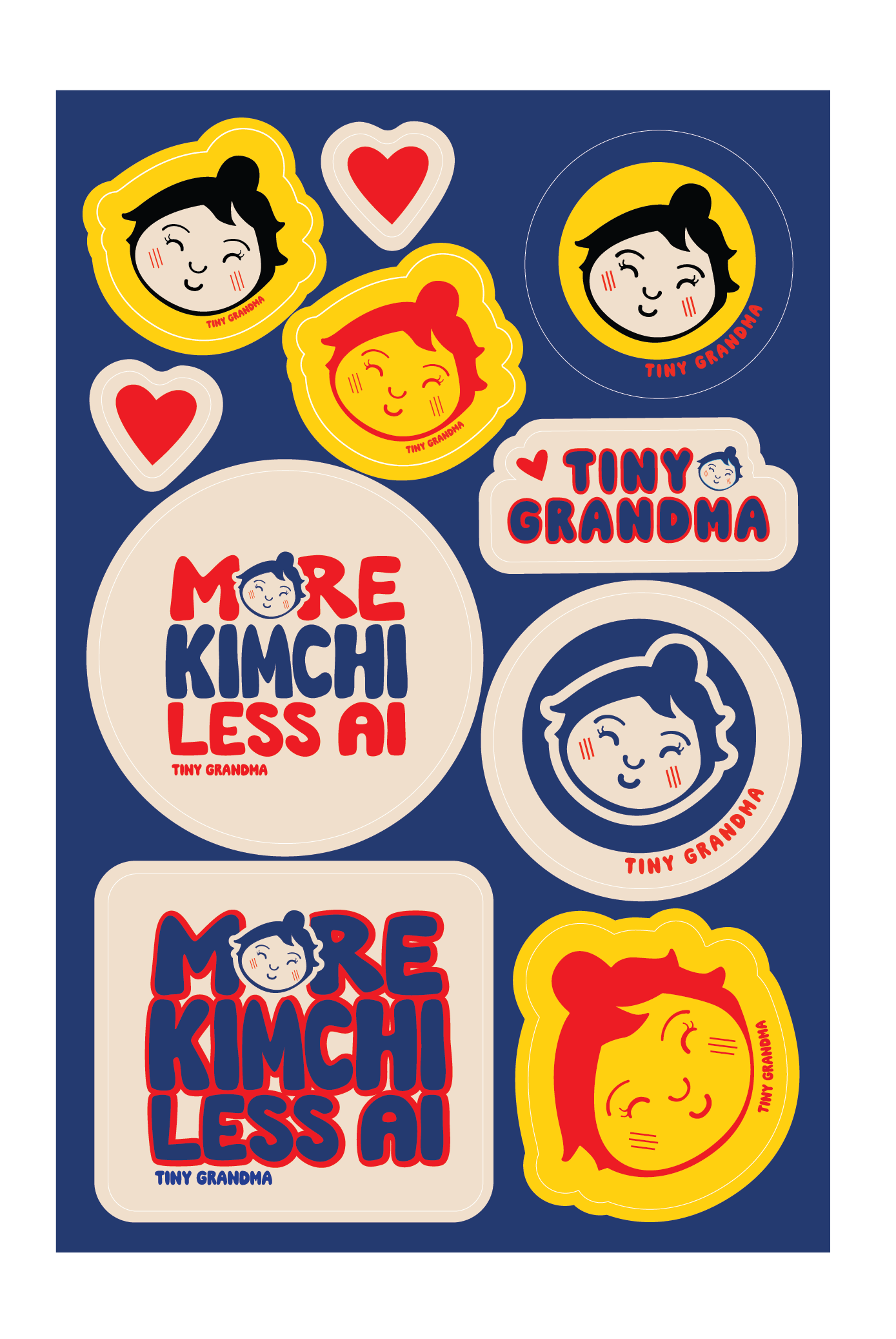 More Kimchi Less AI sticker Sheet