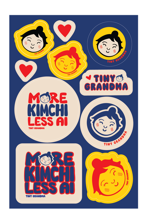 More Kimchi Less AI sticker Sheet